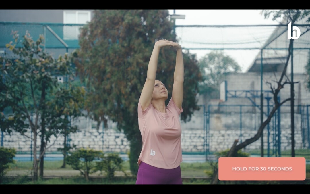 Overhead shoulder stretch