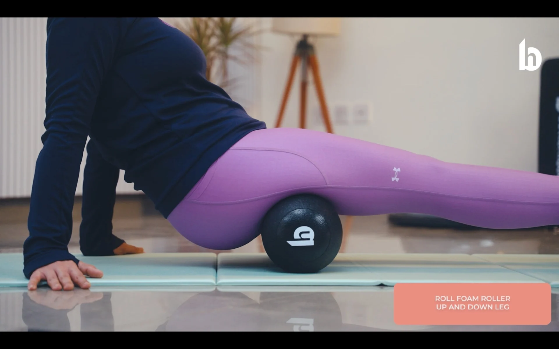 Hamstring stretches with foam roller