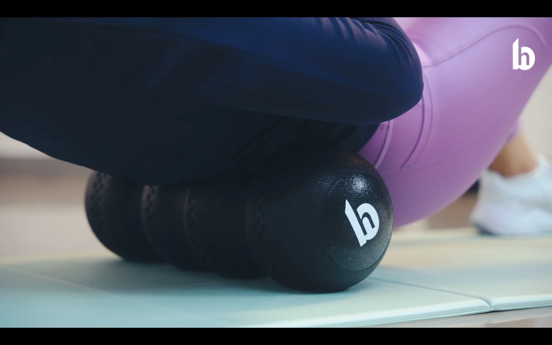 Lower back stretches with foam roller
