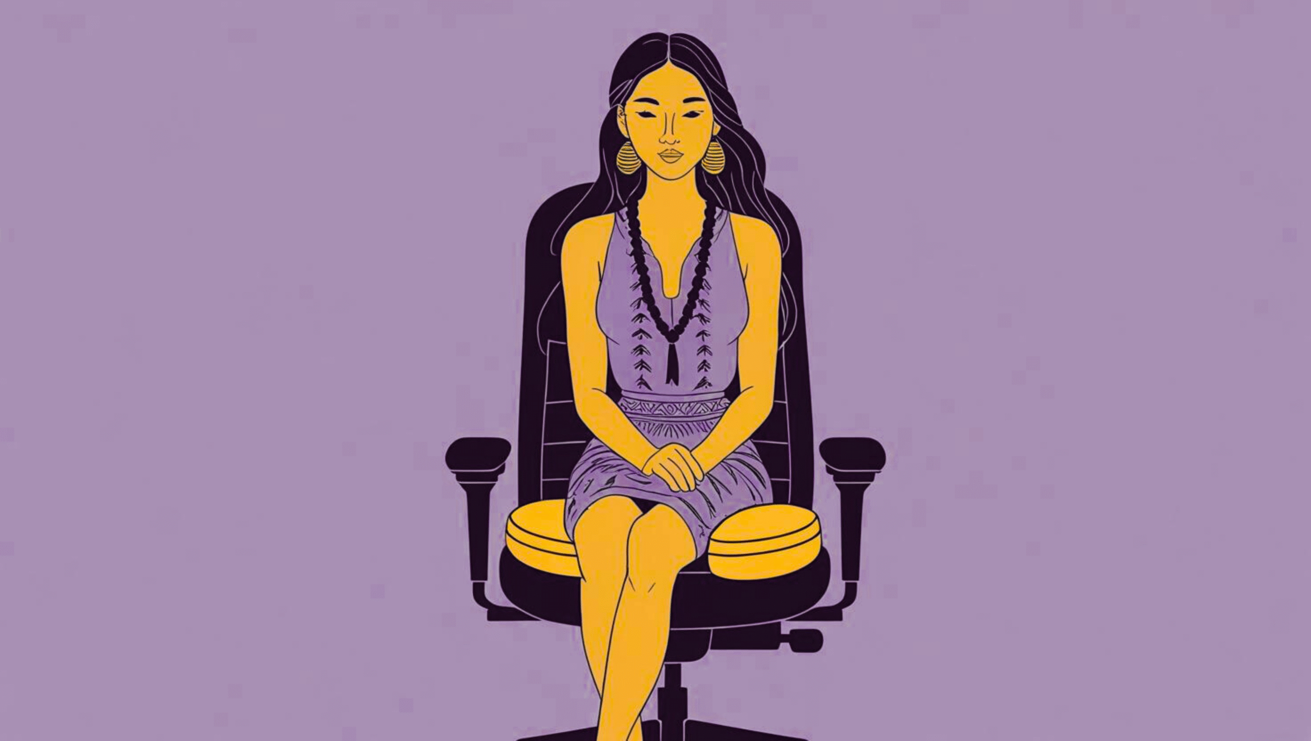 Person sitting o ergonomic seat cushion on a office chair