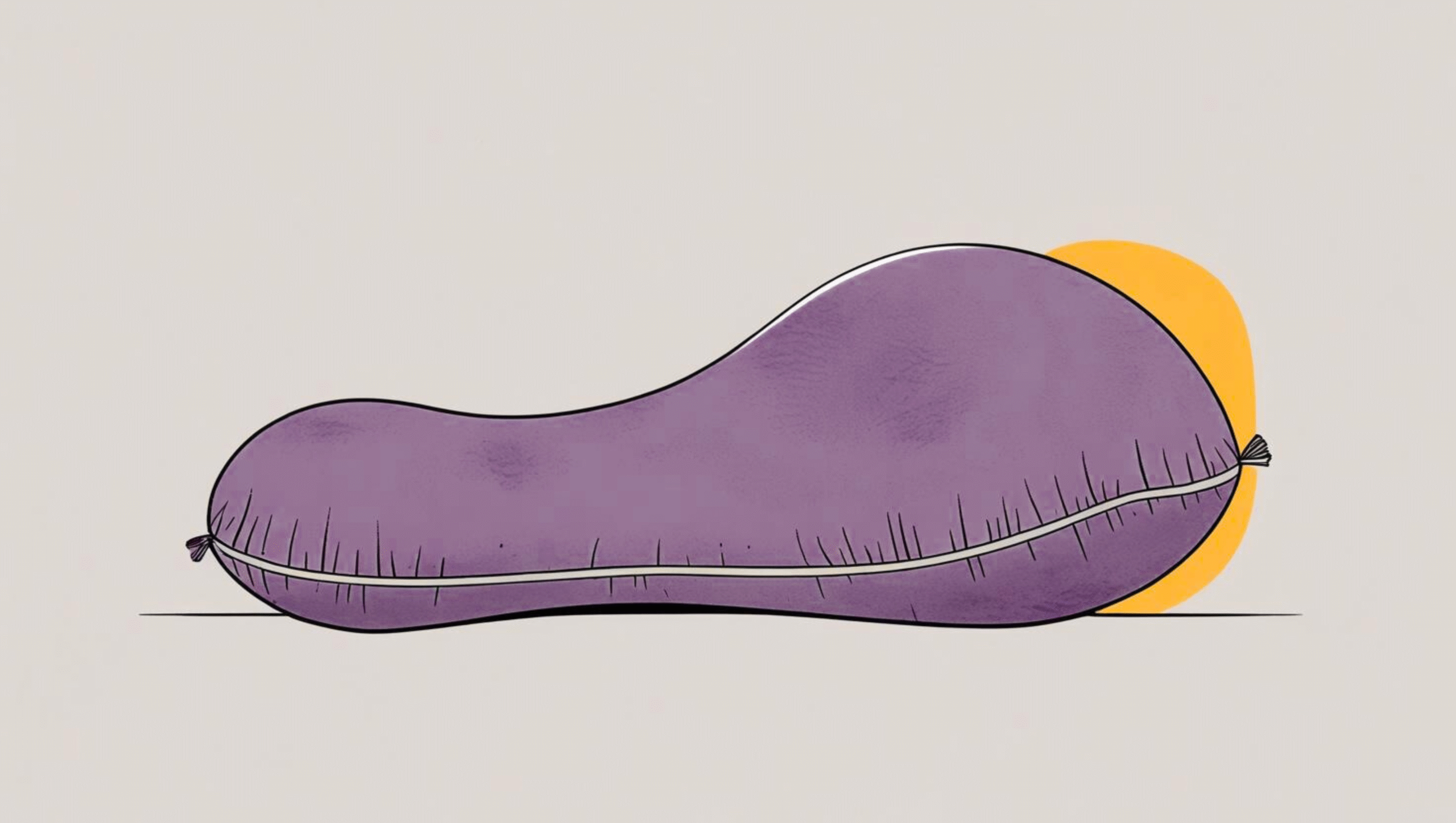 Contour cervical pillow placed on a bed, designed to support the neck and spine for better sleep posture