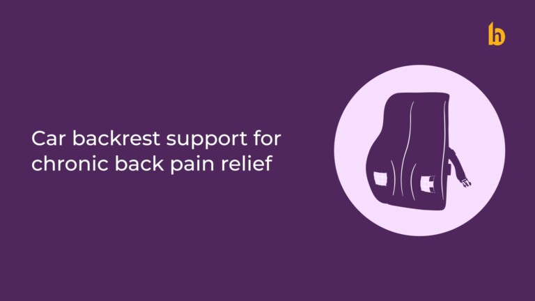 Car backrest support for chronic back pain relief