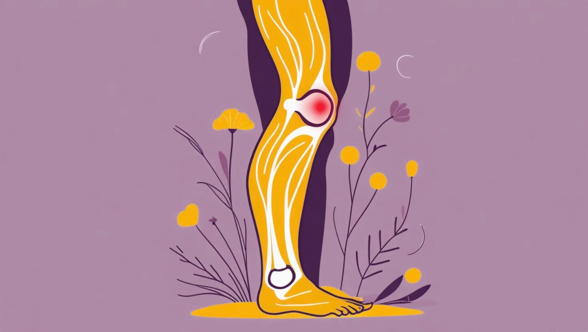 Medical illustration of the knee joint showing cartilage damage from osteoarthritis causing chronic knee pain.