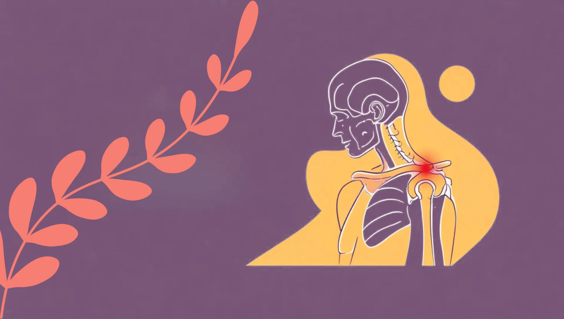 Medical illustration of the shoulder joint showing instability as a cause of chronic shoulder pain.