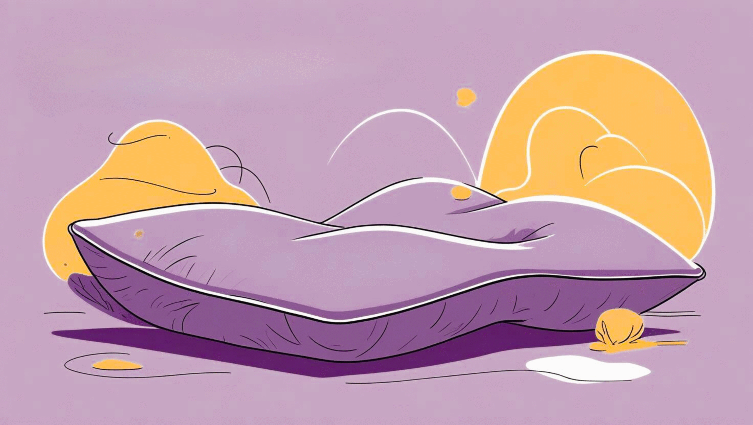 New contour pillow on a bed with soft sheets, designed to improve sleep posture and comfort.