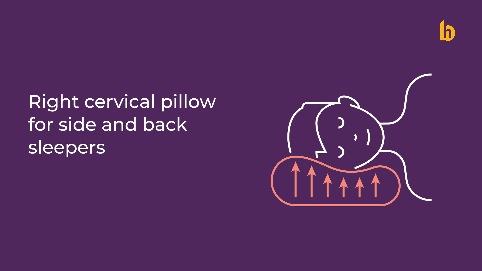 Right Cervical Pillow for Side and Back Sleepers