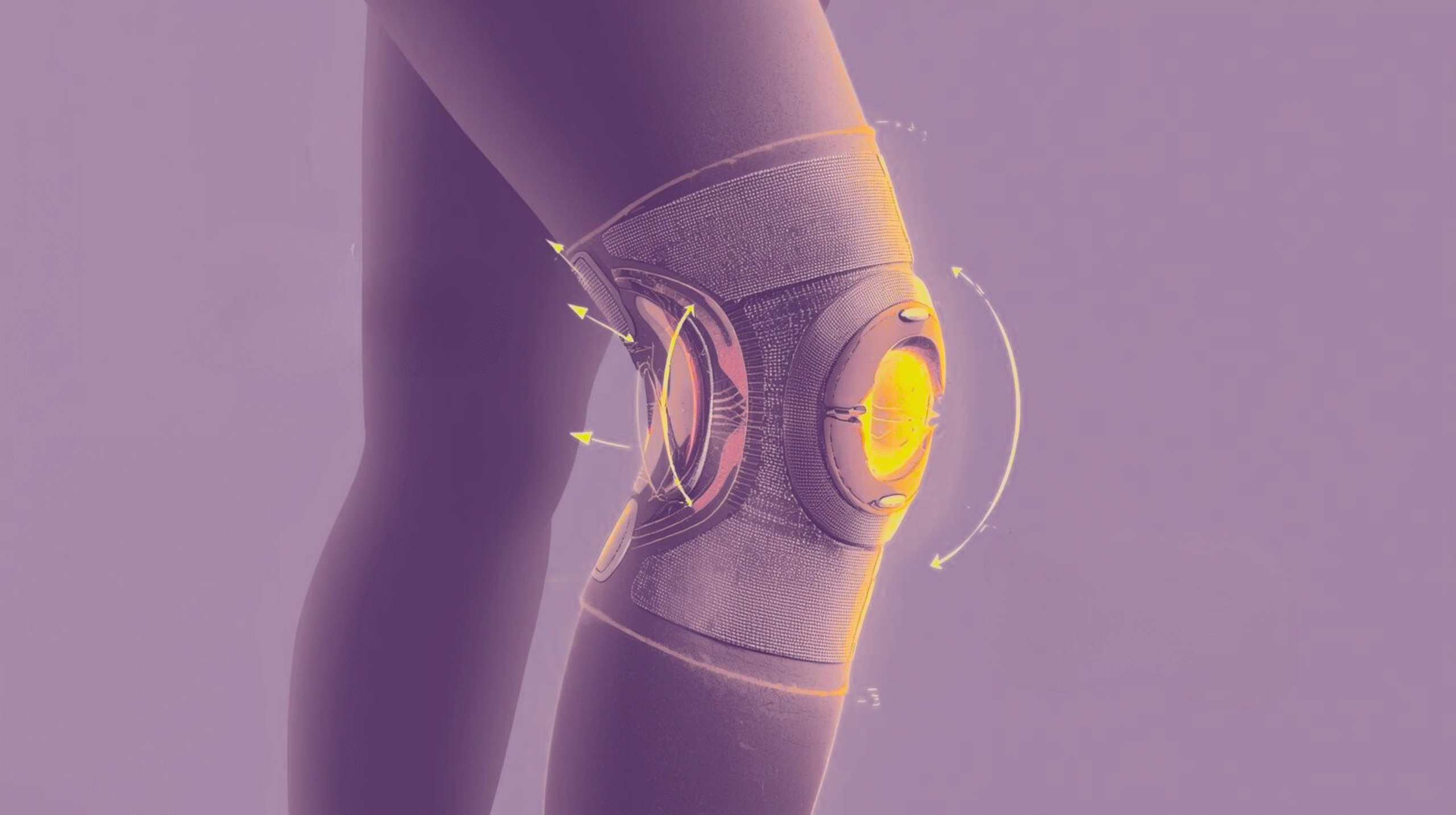 How Can Knee Support Help Prevent Injury and Reduce Pain While Running Runner using knee support brace to stabilize joints and prevent injury