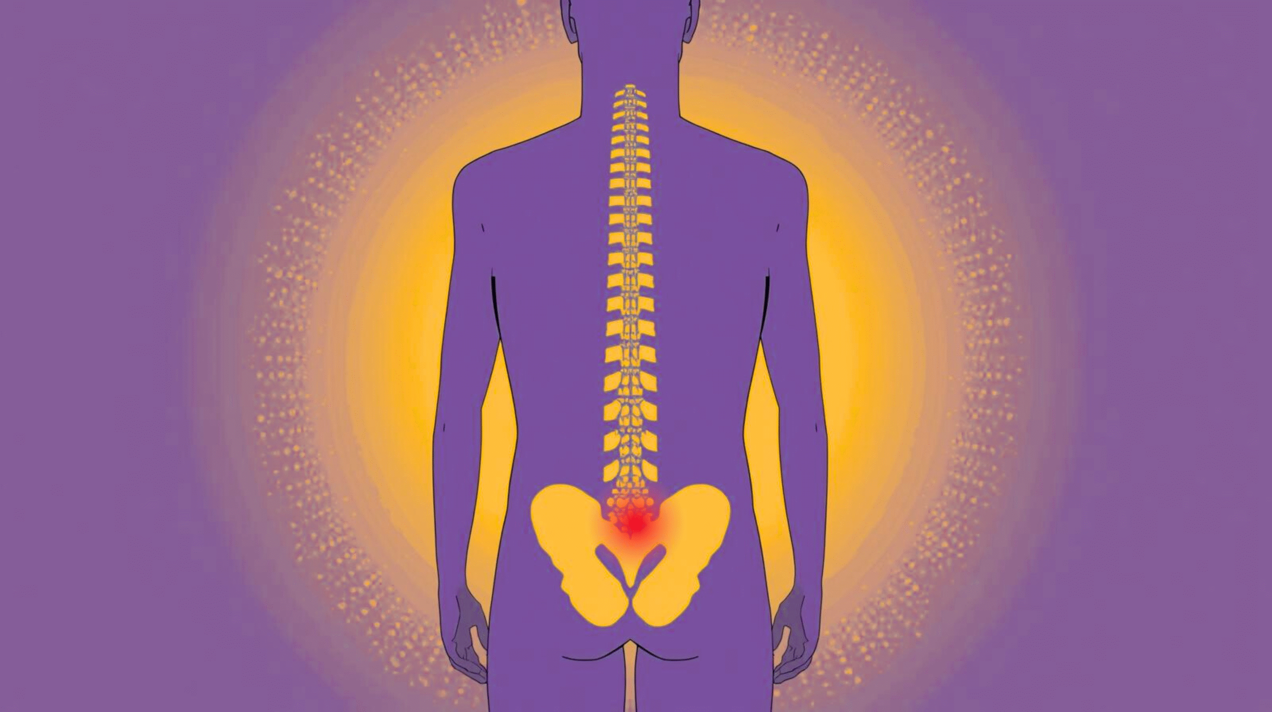 Illustration showing pelvic alignment showing person with pelvic pain.
