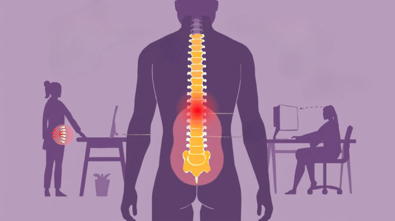 Person showing lower back in pain,highlighting common causes of back pain