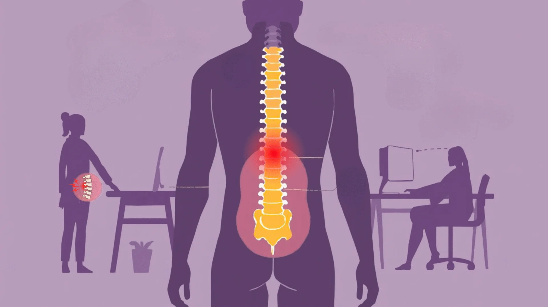 Person showing lower back in pain,highlighting common causes of back pain