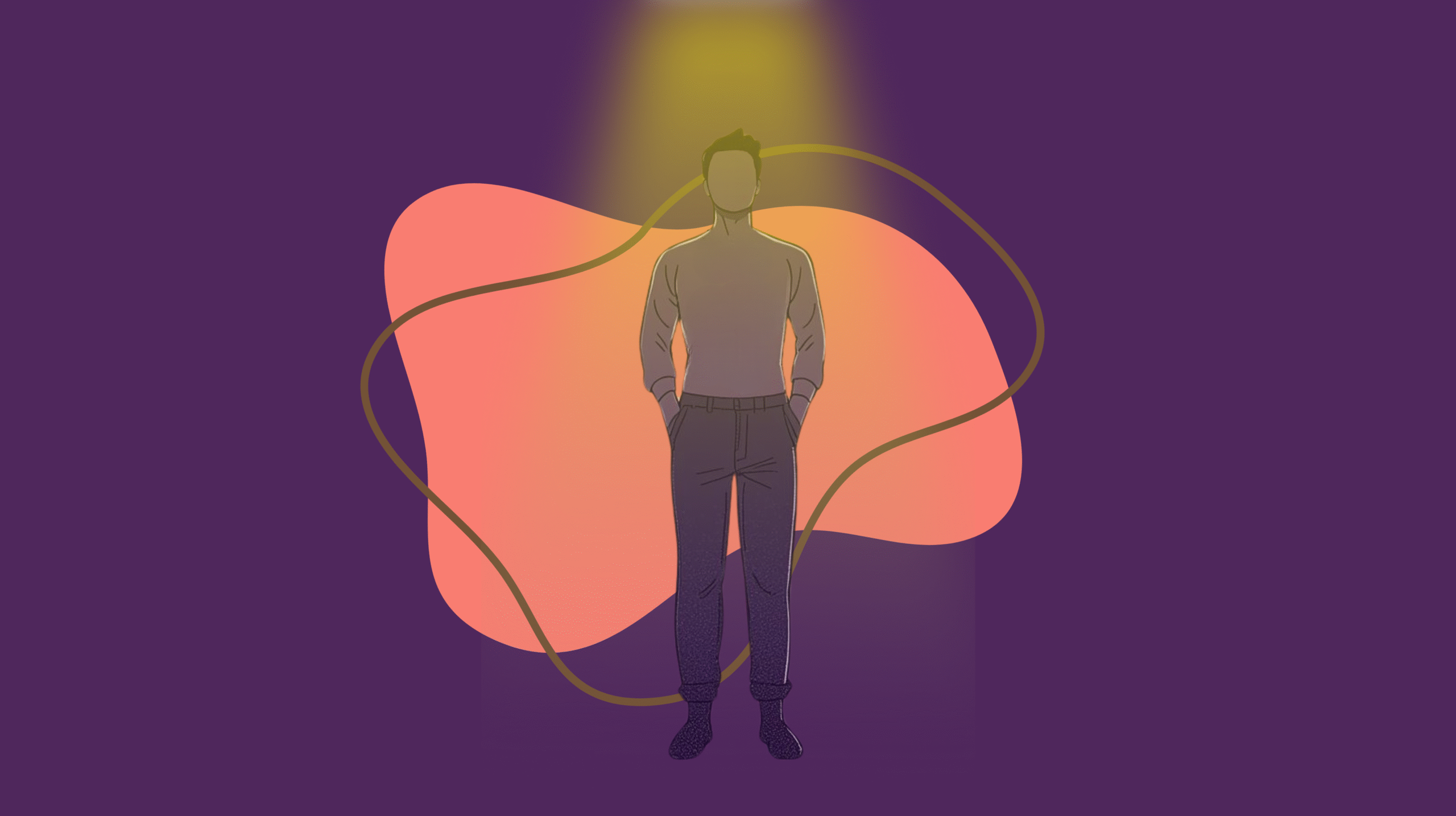 The Posture-Confidence Loop Illustration of a person standing tall with correct posture, exuding confidence, with a faded silhouette of a slouched version in the background.