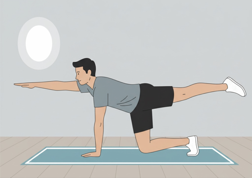 Bird Dog:- Core + Spine Stability