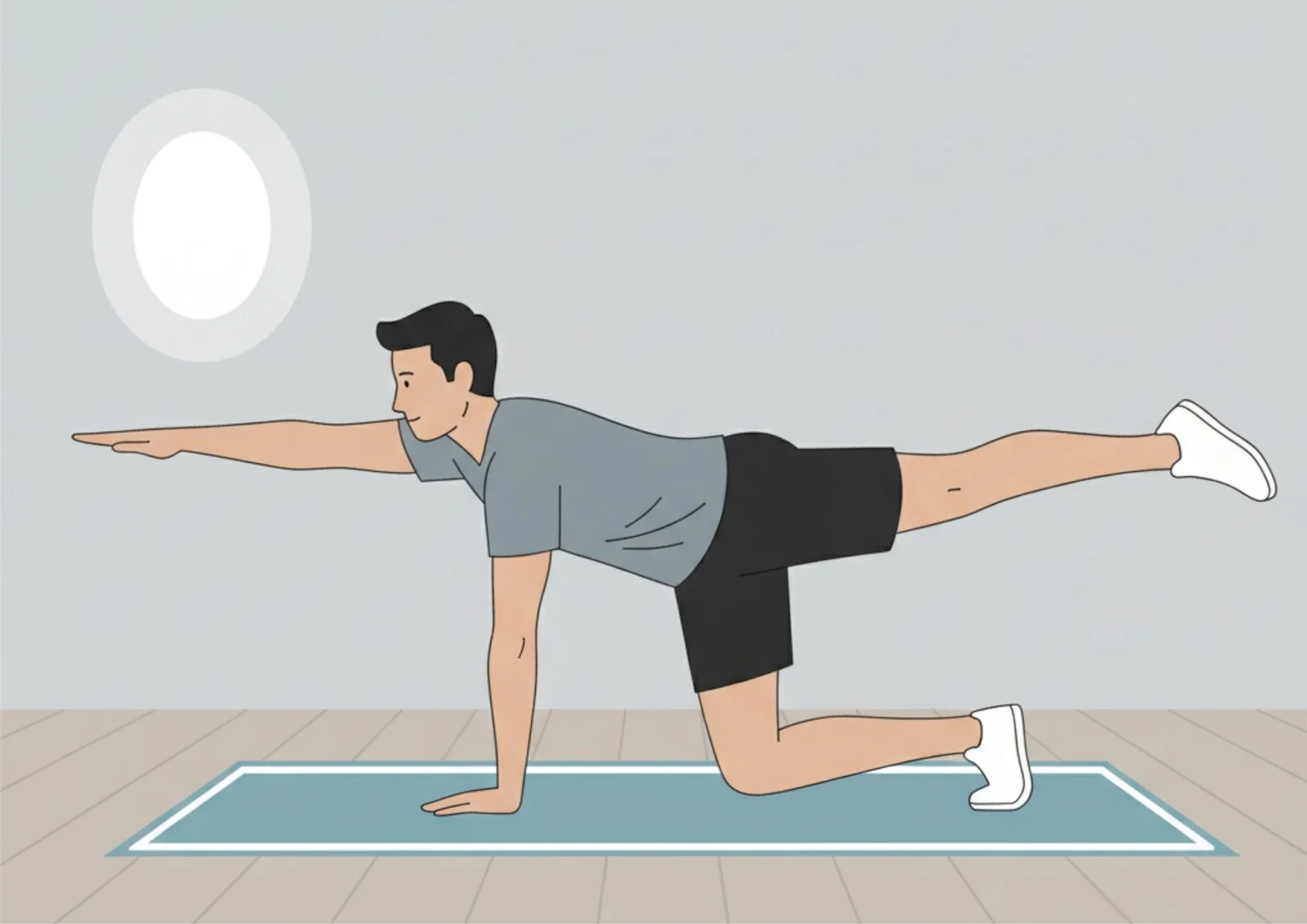 Bird Dog:- Core + Spine Stability