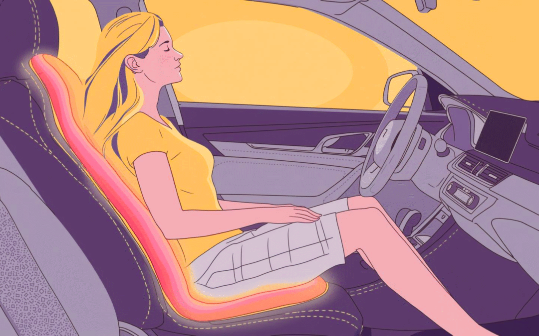 Memory Foam Car Seat Cushion for Comfort & Pain Relief