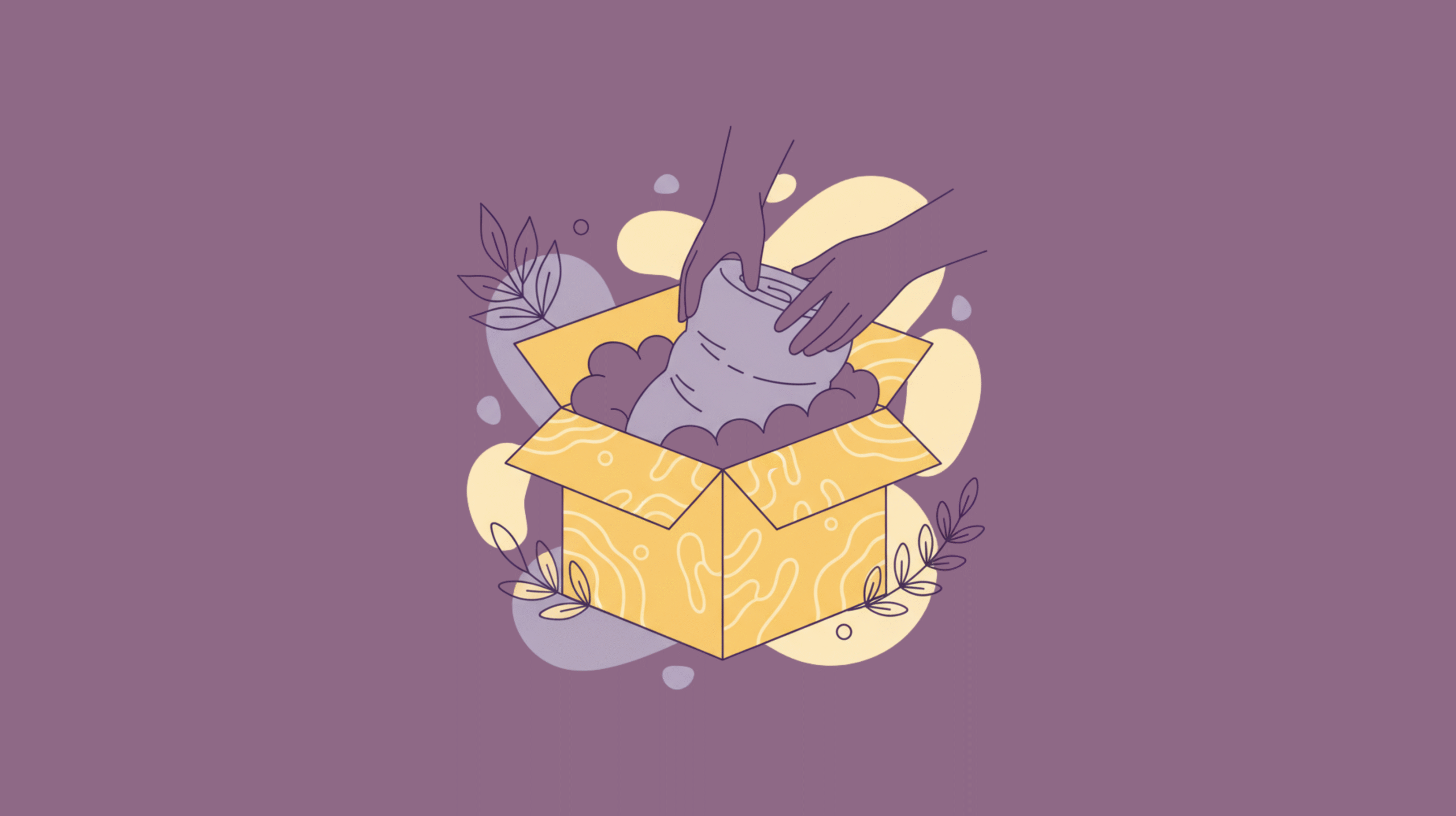 Eco-friendly packaging made from recyclable, compostable materials with non-toxic, food-grade inks, representing sustainable packaging for wellness brands.