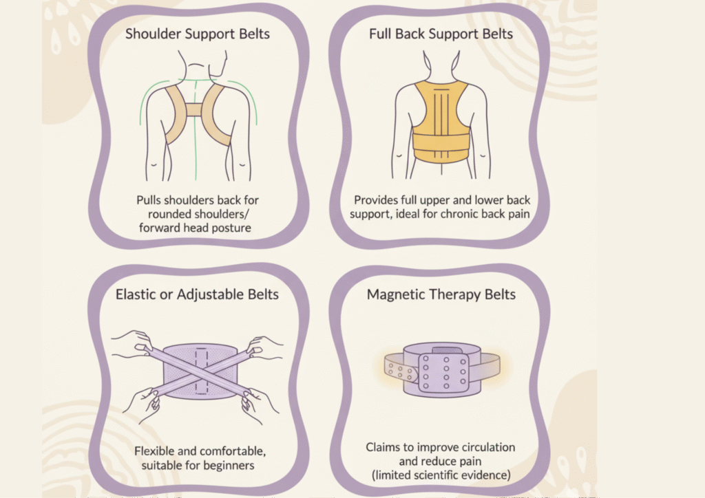 Different Types of Posture Correction Belts and How They Work