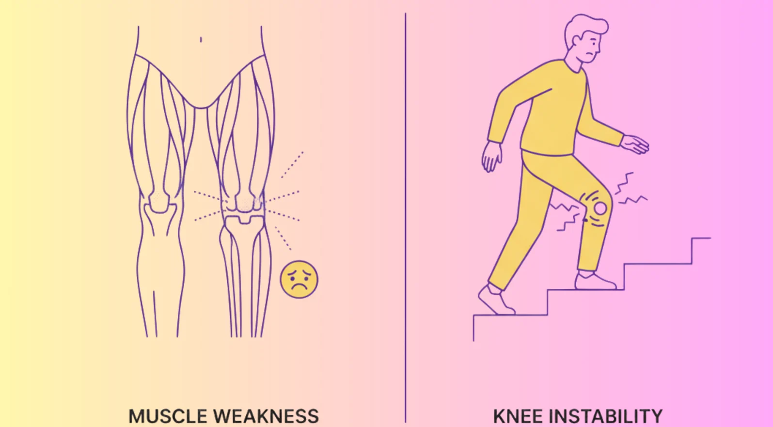 How does knee instability affect daily life?