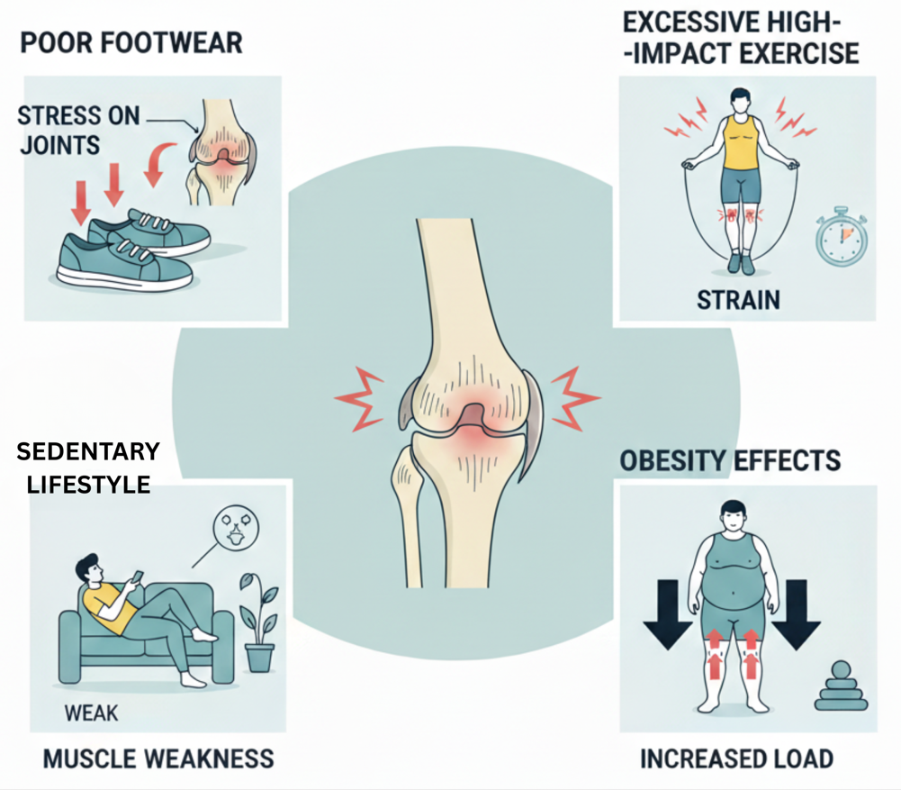 Habits and lifestyle factors that sabotage knee health