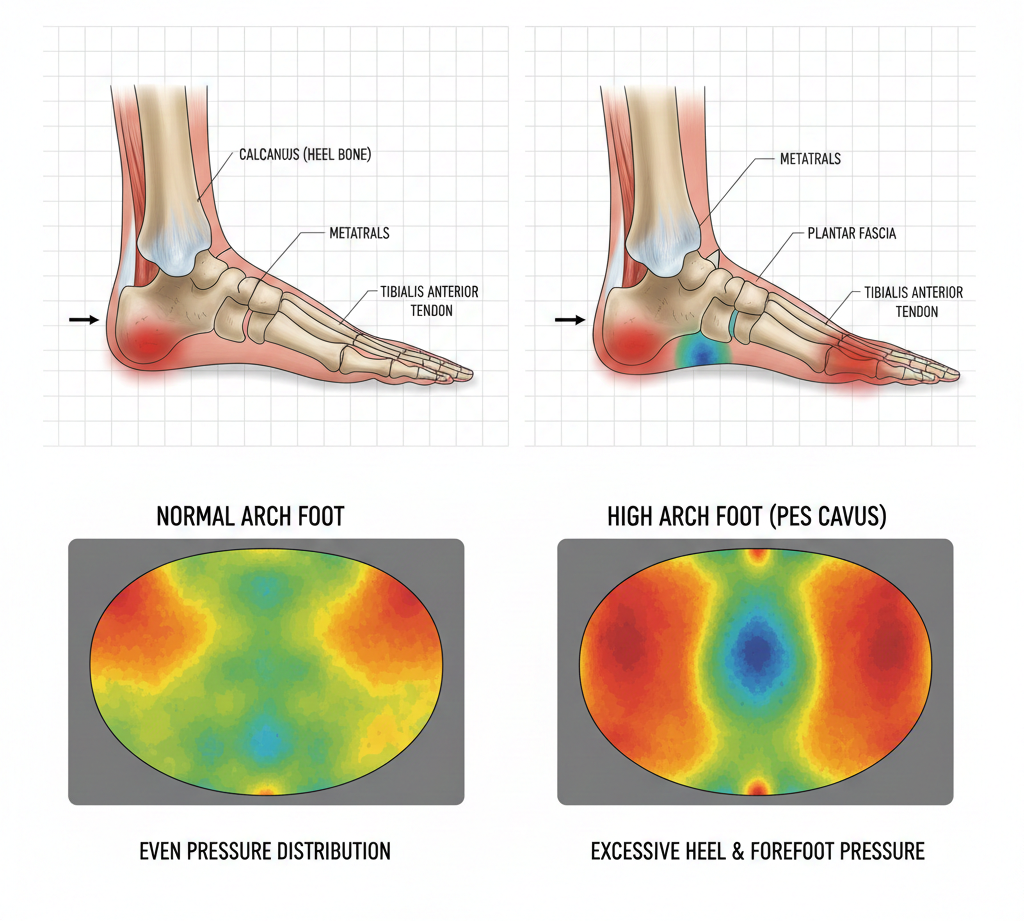 High Arch Feet vs Normal Arch vs Flat Feet