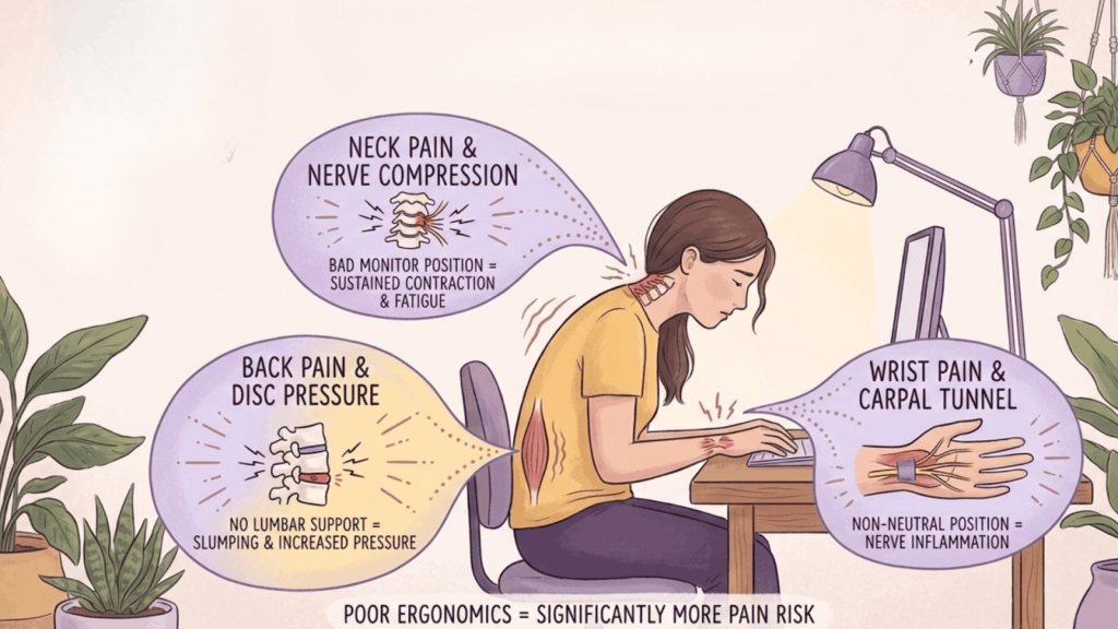 How Can Poor Ergonomics Cause Neck, Back, and Wrist Pain?