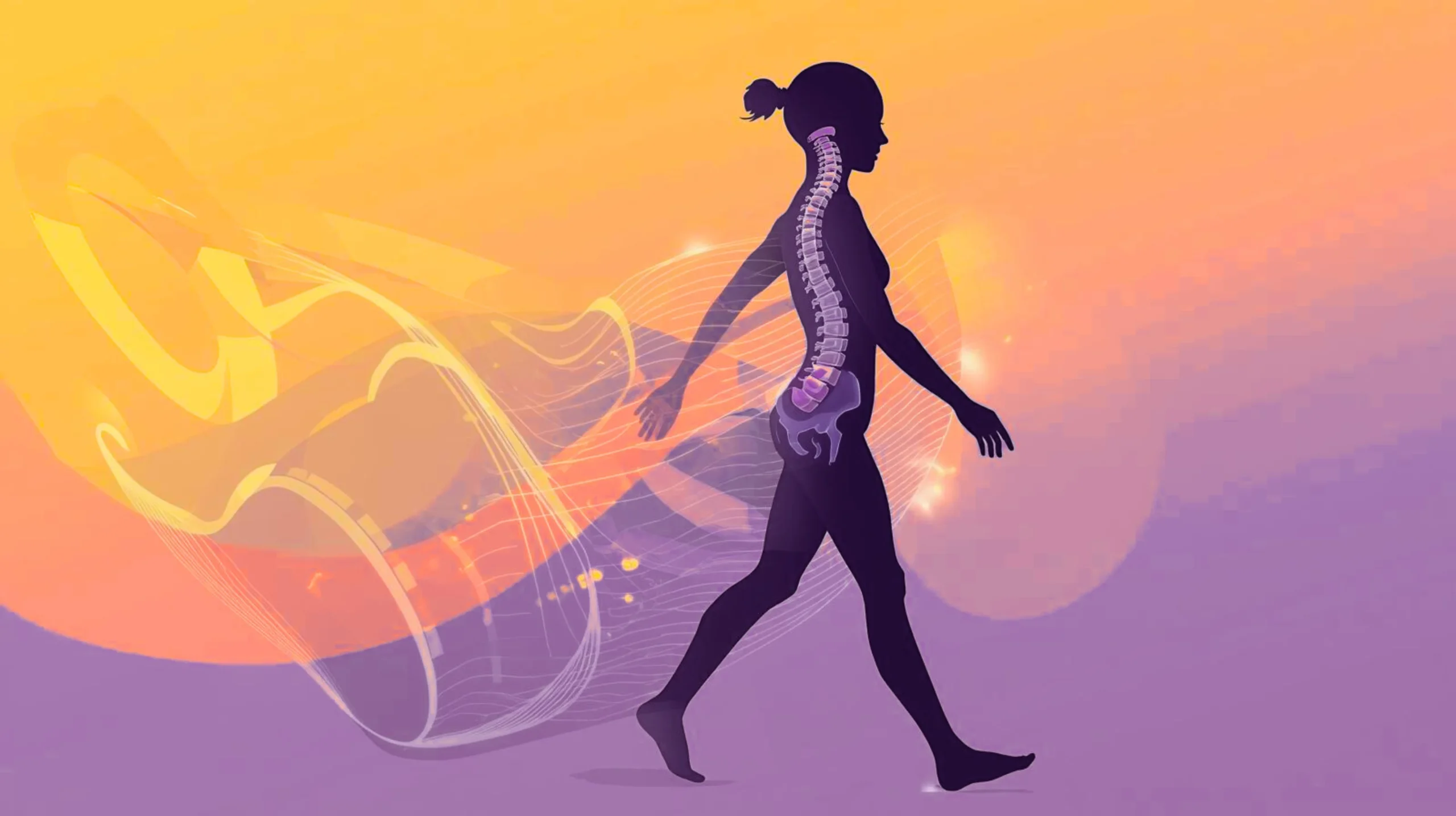 Conceptual illustration showing that pain does not always mean structural damage in the spine or joints.