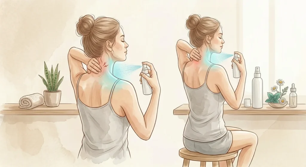 cooling muscle pain relief spray